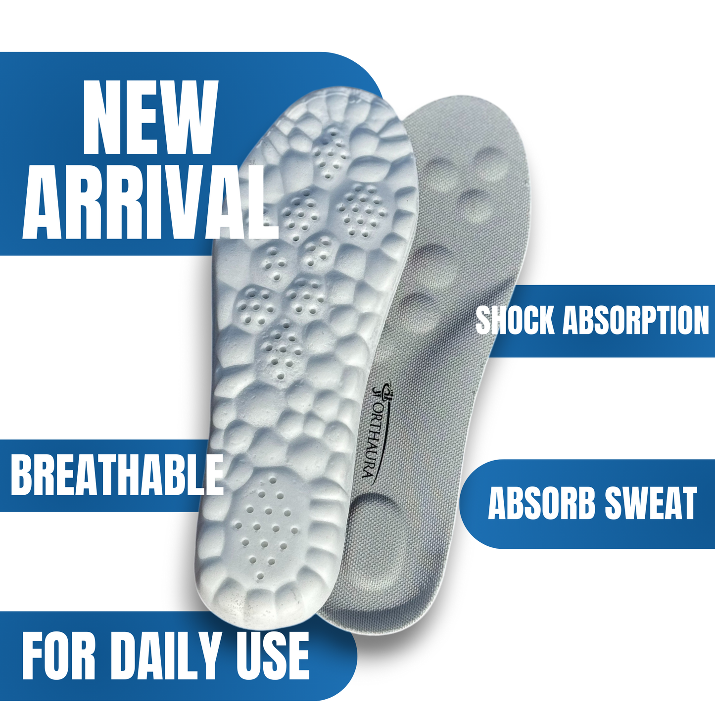 Walk on Clouds Technology Shock-Absorption Breathable Shoe Insoles