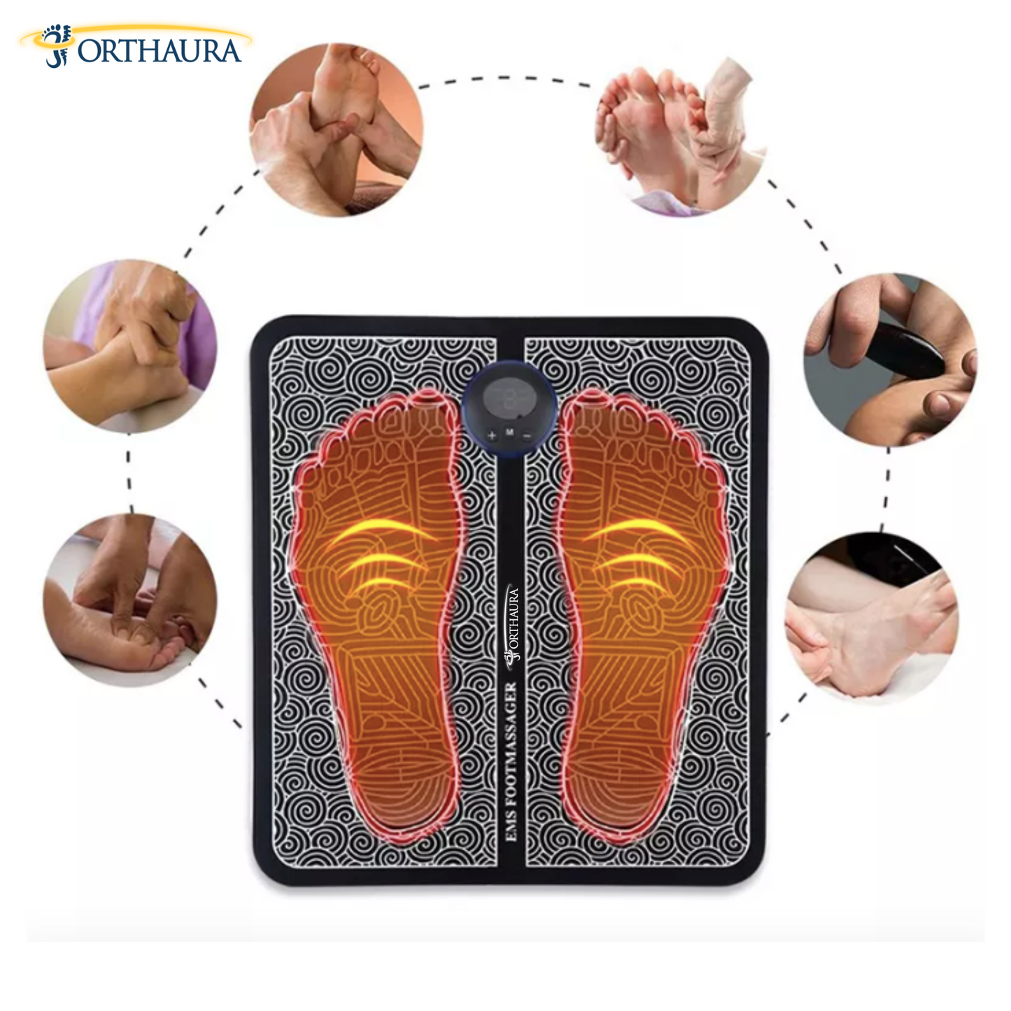 OrthauraMat™ Electrical Muscle Stimulation (EMS) Acupoints Massage Foot Mat